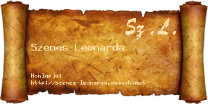 Szenes Leonarda névjegykártya